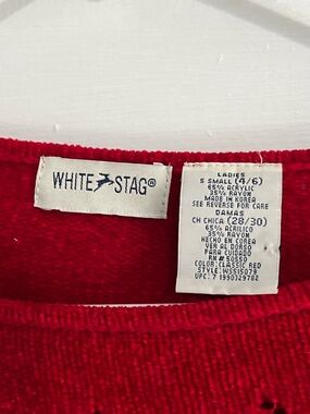 White Stag Red Crewneck Women's Sweater